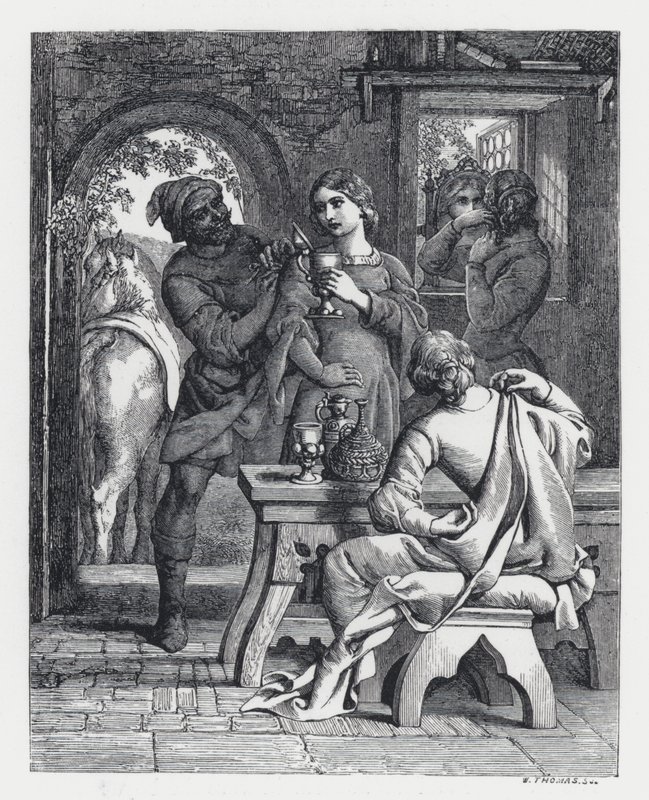 Kuvitus Tennysonin runolle Prinsessa (kaiverrus) tekijältä Daniel (after) Maclise