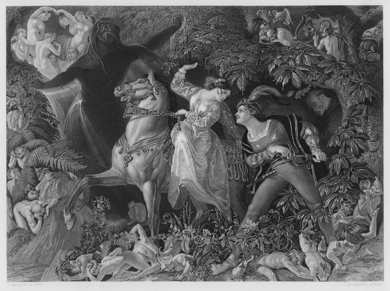 Undine, kuvasta Royal Collectionissa (kaiverrus) tekijältä Daniel (after) Maclise
