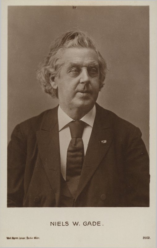 Niels Wilhelm Gade, tanskalainen säveltäjä, kapellimestari, viulisti, urkuri ja opettaja (1817-1890) tekijältä Danish Photographer