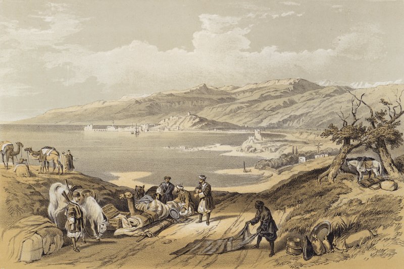 Sidon katsoo Libanonia (väri litho) tekijältä David (after) Roberts