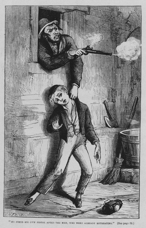Charles Dickensin kuvitus Oliver Twistille (kaiverrus) tekijältä David Henry Friston