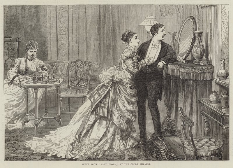 Kohtaus Lady Florasta Court Theatressa tekijältä David Henry Friston