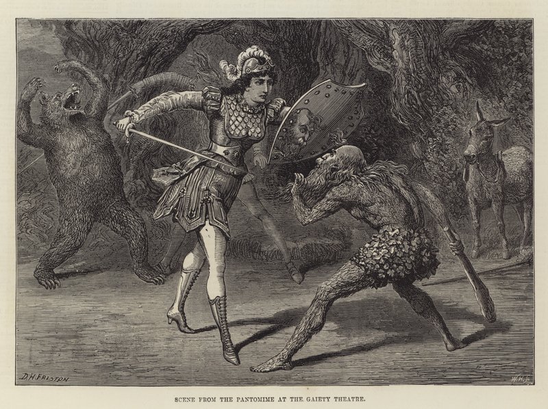 Kohtaus pantomiimista Gaiety-teatterissa tekijältä David Henry Friston