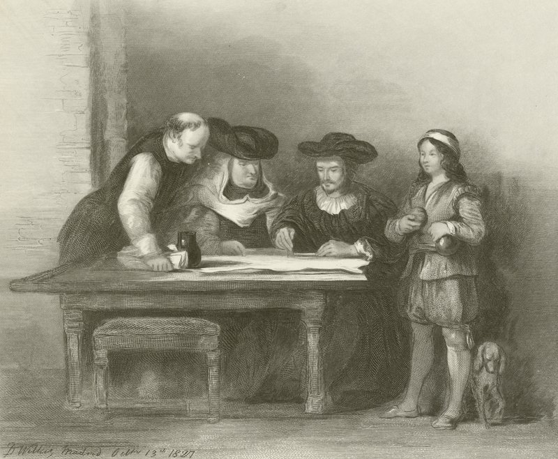 Kolumbus La Rabidan luostarissa tekijältä David Wilkie