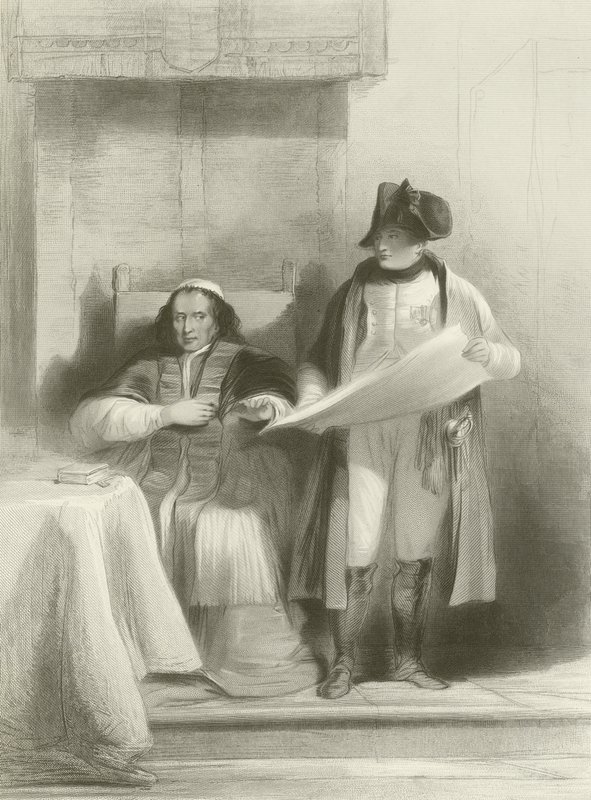 Napoleon ja paavi Fontainebleaussa tekijältä David Wilkie