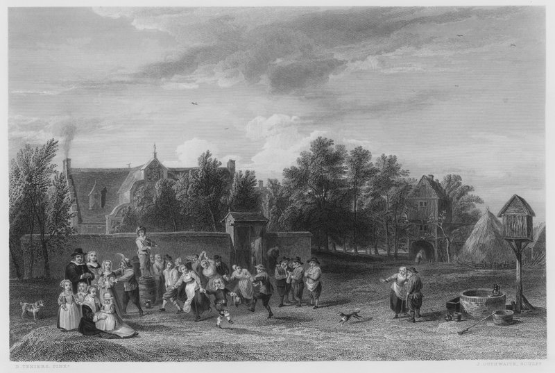 The Village Fete, kuvasta Royal Collectionissa (kaiverrus) tekijältä David the Younger (after) Teniers