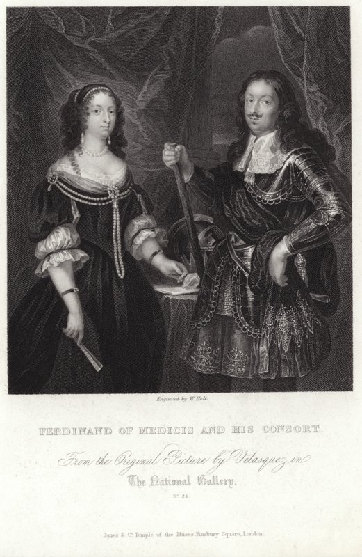 Ferdinand Mediciksen ja hänen puolisonsa muotokuva tekijältä Diego Velázquez
