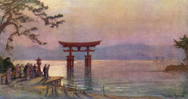 Torii sisämerellä, Japani (värilitro) tekijältä Donald (after) Maxwell