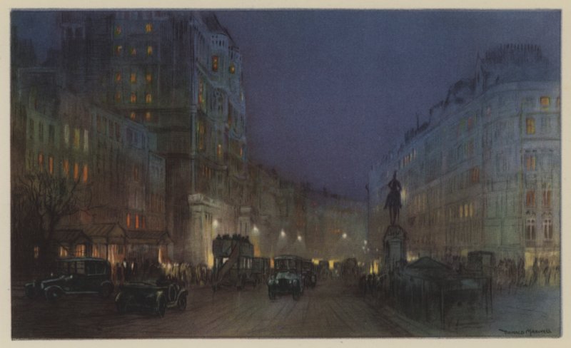 Knightsbridge mustana ja kullana tekijältä Donald Maxwell