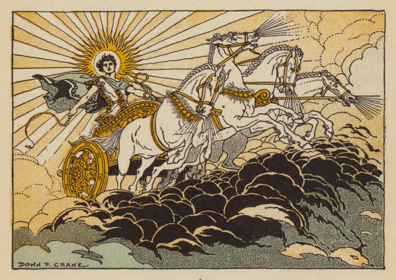 Phaethon, kreikkalaisen mytologian jumala (väri litho) tekijältä Donn P. Crane