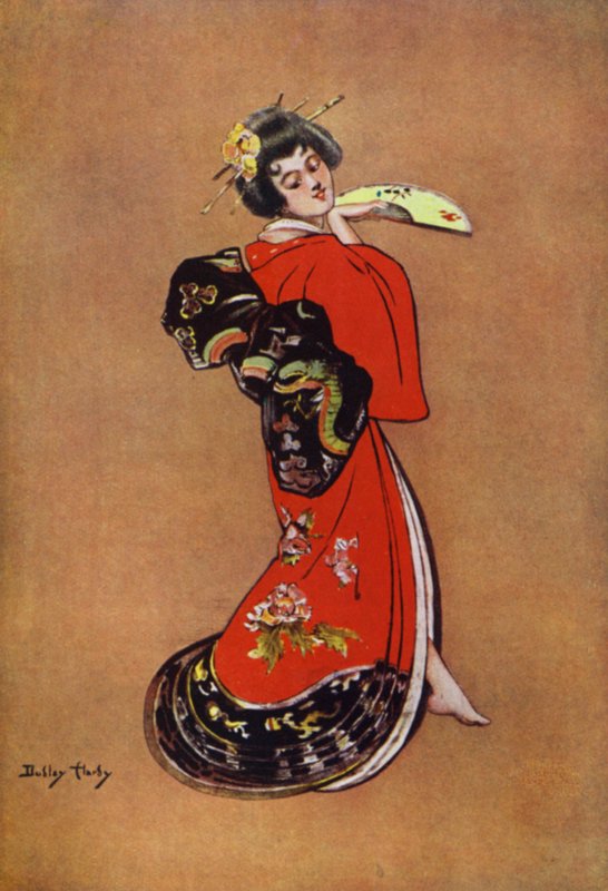 Geisha, suunnittelu julisteelle (väri litho) tekijältä Dudley Hardy