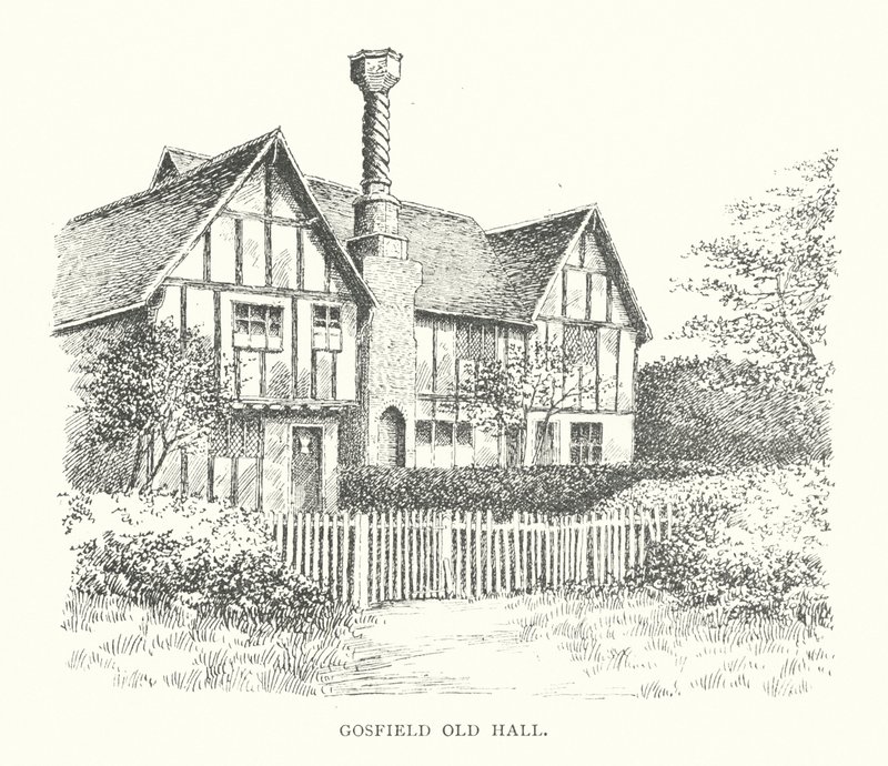 Gosfield Old Hall (litografia) tekijältä Duncan Moul