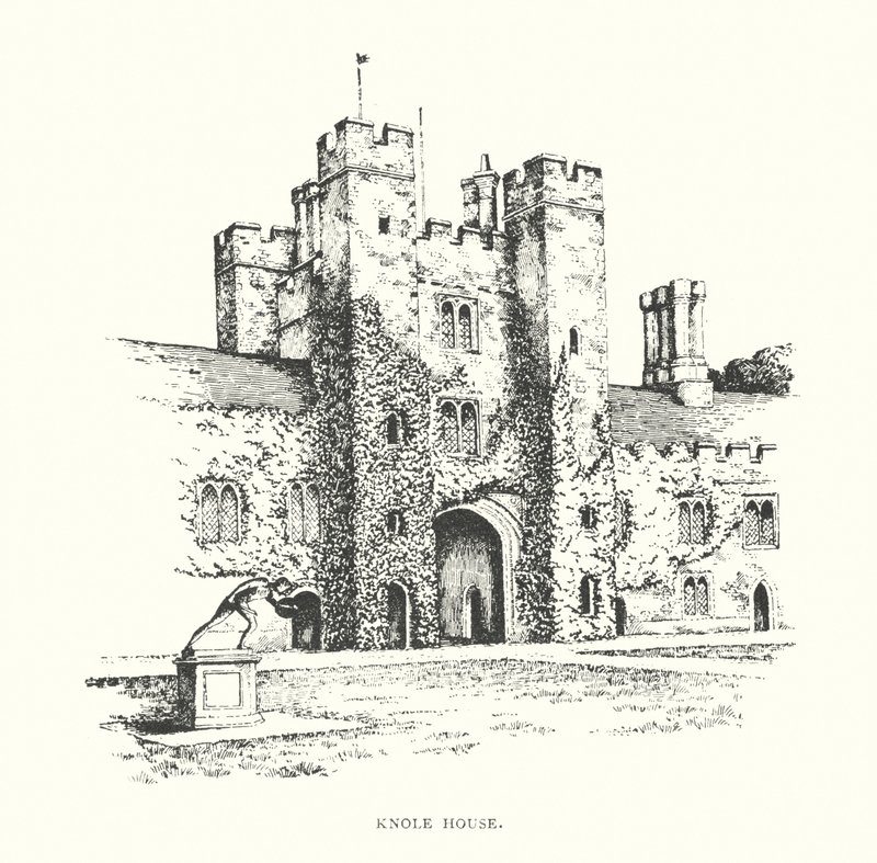 Knole House (litografia) tekijältä Duncan Moul