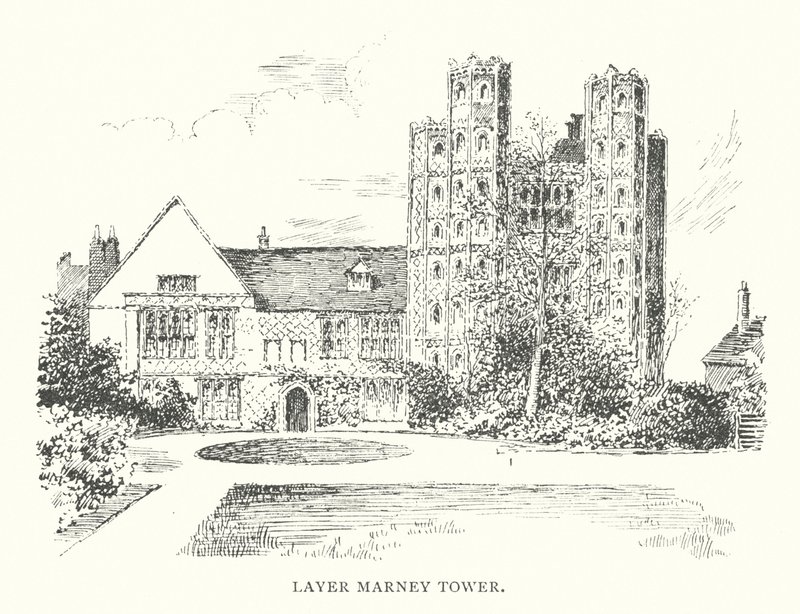 Layer Marney Tower (litografia) tekijältä Duncan Moul