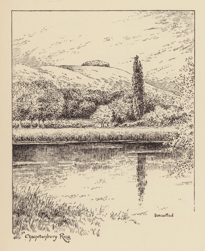 Sussex: Chanctonbury Ring (litografia). tekijältä Duncan Moul