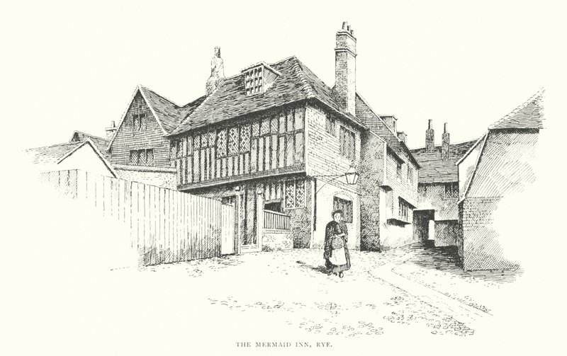 The Mermaid Inn, Rye (litografia) tekijältä Duncan Moul