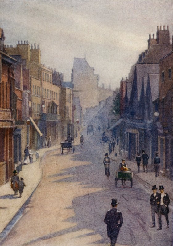 Eton: Eton Street, "After Twelve" puolilomalla (värilitho) tekijältä E. D. Brinton