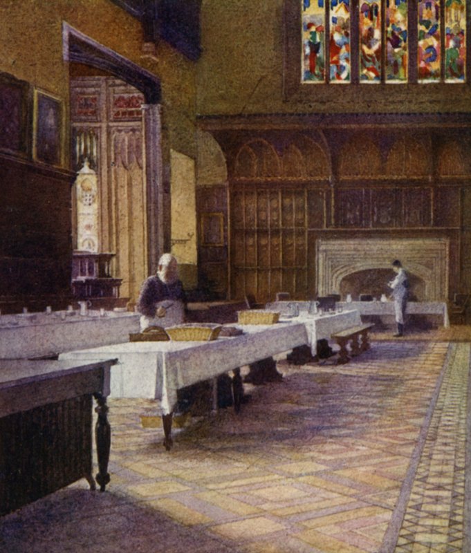 Eton: The College Dining Hall (väri litho) tekijältä E. D. Brinton