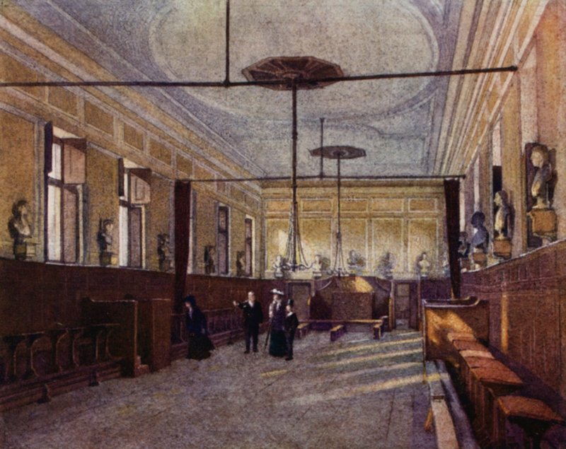 Eton: Ylempi koulu on hyväksytty "Chambers" (väri litho) tekijältä E. D. Brinton
