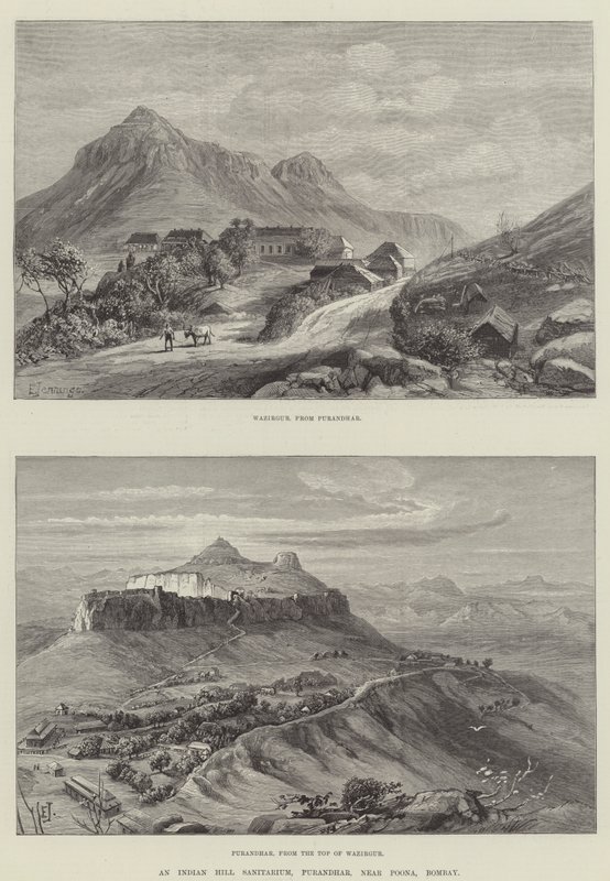 Indian Hill Sanitarium, Purandhar, lähellä Poonaa, Bombay tekijältä E. Jennings