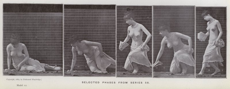 Ihmishahmo liikkeessä: Valitut vaiheet sarjasta 56 (m/v kuva) tekijältä Eadweard Muybridge