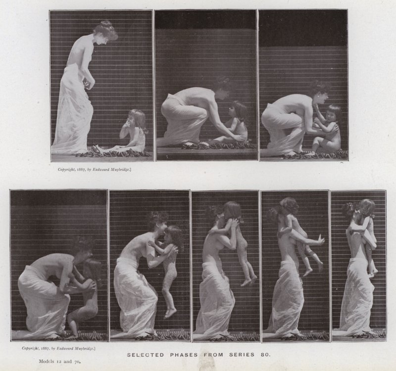 Ihmishahmo liikkeessä: Valitut vaiheet sarjasta 80 (m/v kuva) tekijältä Eadweard Muybridge