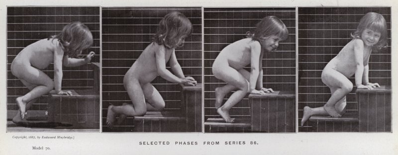 Ihmishahmo liikkeessä: Valitut vaiheet sarjasta 86 (m/v kuva) tekijältä Eadweard Muybridge