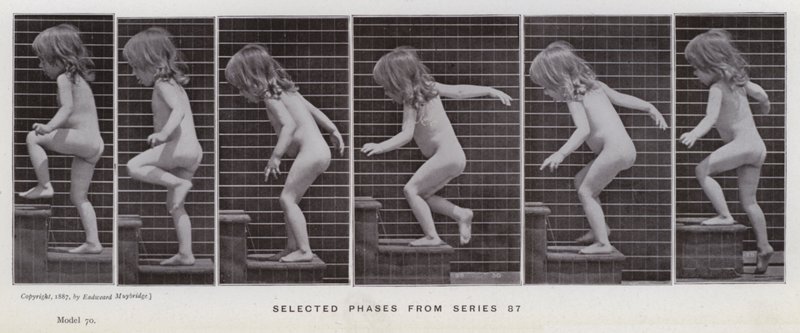 Ihmishahmo liikkeessä: Valitut vaiheet sarjasta 87 (m/v kuva) tekijältä Eadweard Muybridge