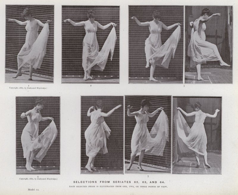 Ihmishahmo liikkeessä: Valintoja sarjoista 62, 63 ja 64 tekijältä Eadweard Muybridge