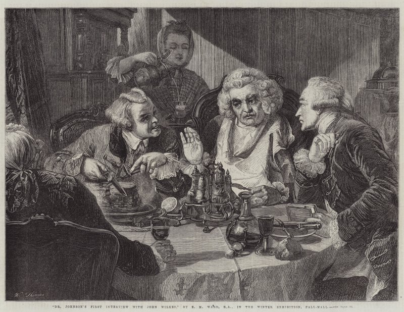 Tohtori Johnsonin ensimmäinen haastattelu John Wilkesin kanssa tekijältä Edgar Melville Ward