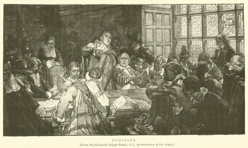 Puritaanit (kaiverrus) tekijältä Edgar Bundy