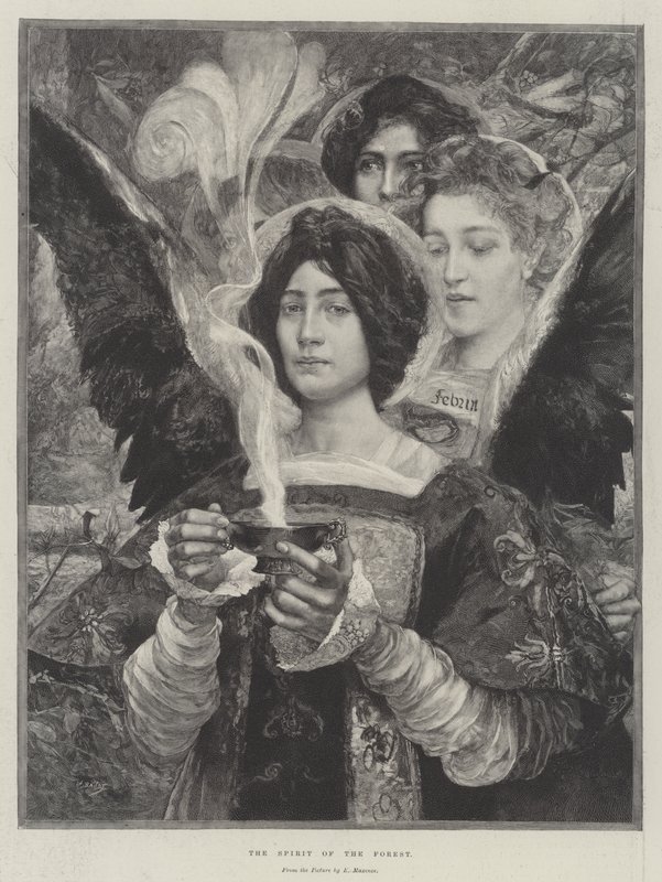 Metsän henki (kaiverrus) tekijältä Edgar Maxence