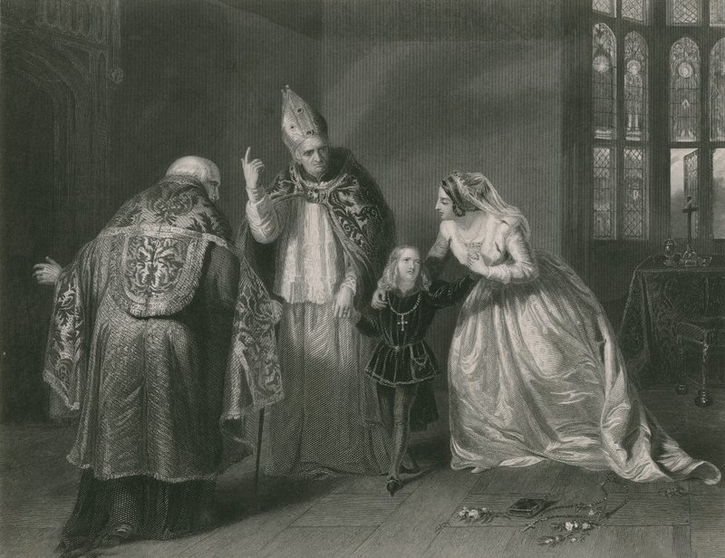 Kuningatar Elisabet ja Yorkin herttua, kuningas Rikhard III. tekijältä Edgar Melville Ward