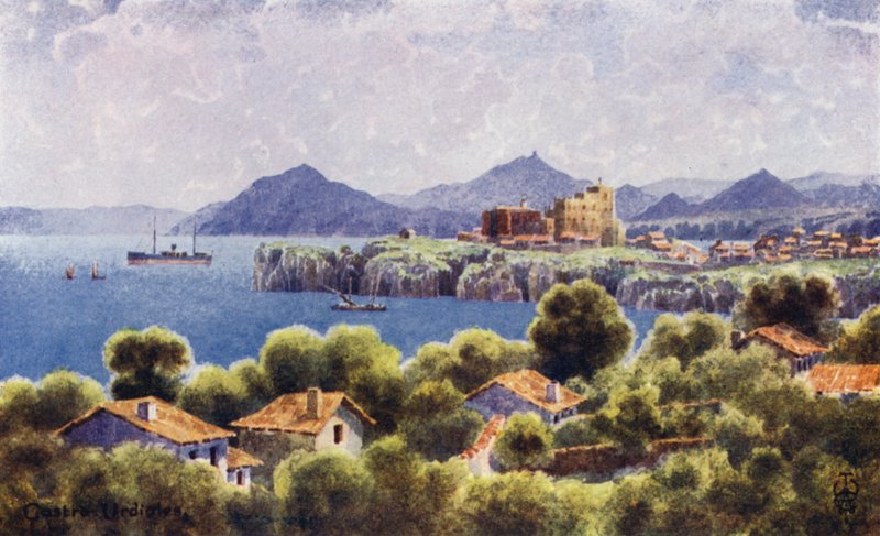 Pohjois-Espanja: Castro Urdiales, Bilbaon rannikko (värijäsenet) tekijältä Edgar T. A. Wigram