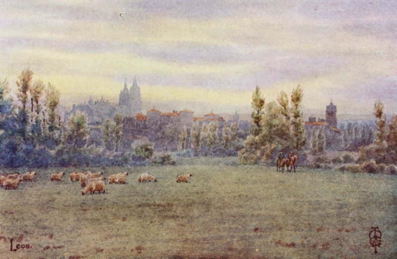 Pohjois-Espanja: Leon, Pajares Roadilta (väri litho) tekijältä Edgar T. A. Wigram