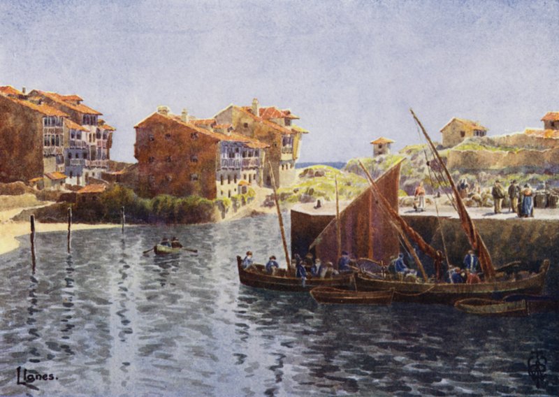 Pohjois-Espanja: Llanes, The Harbour (väri litho) Pohjois-Espanja: Llanes, The Harbour (väri litho) tekijältä Edgar T. A. Wigram