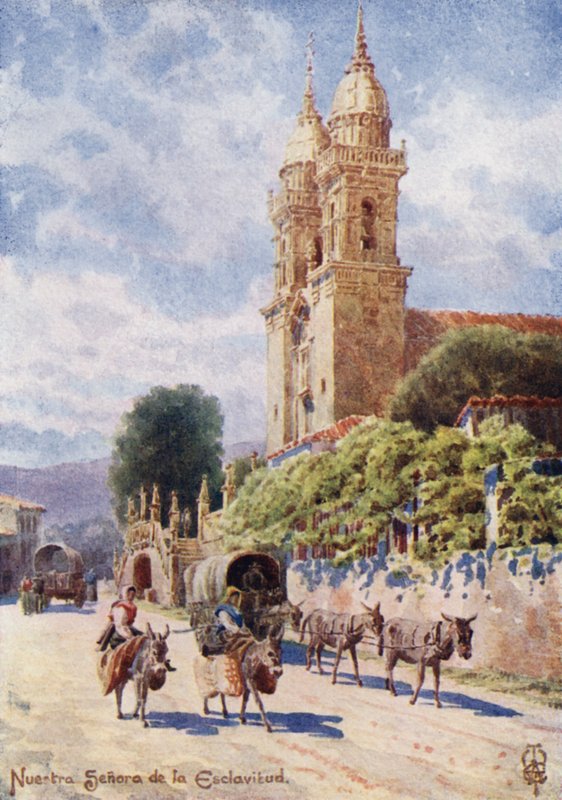 Pohjois-Espanja: Orjuuden neitsyt (väri litho) tekijältä Edgar T. A. Wigram