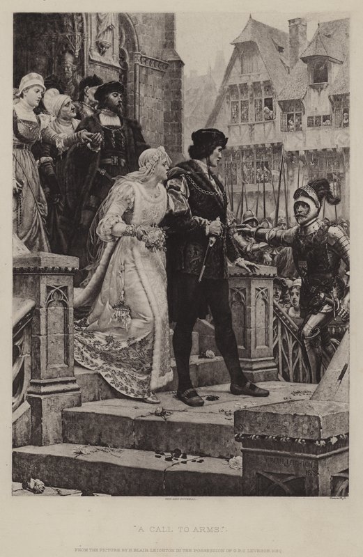 Kutsu aseisiin tekijältä Edmund Blair Leighton