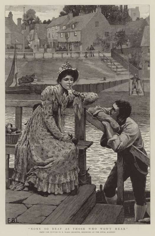 Kukaan ei ole niin kuuro kuin ne, jotka eivät kuule tekijältä Edmund Blair Leighton