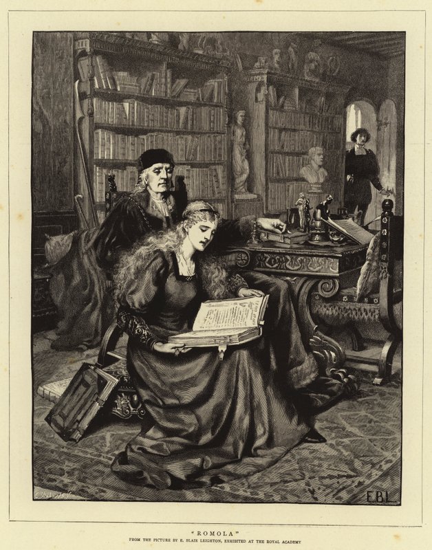 Romola (kaiverrus) tekijältä Edmund Blair (after) Leighton