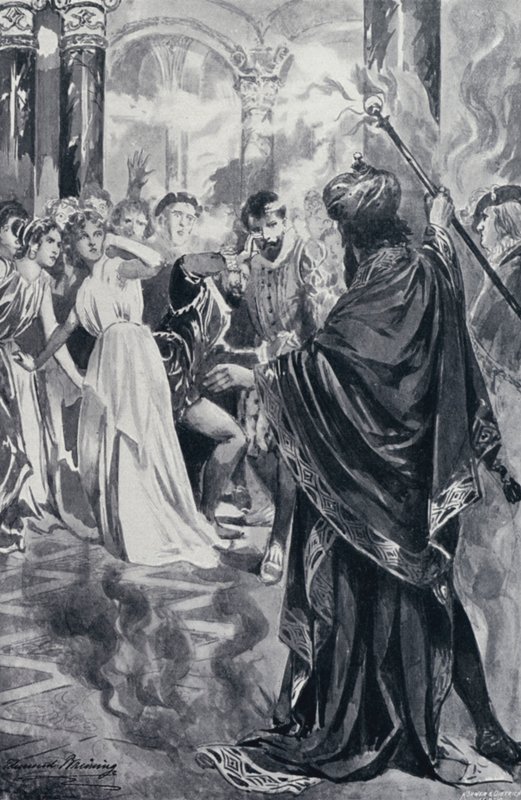 Kuvitus Goethes Faustille tekijältä Edmund Bruning