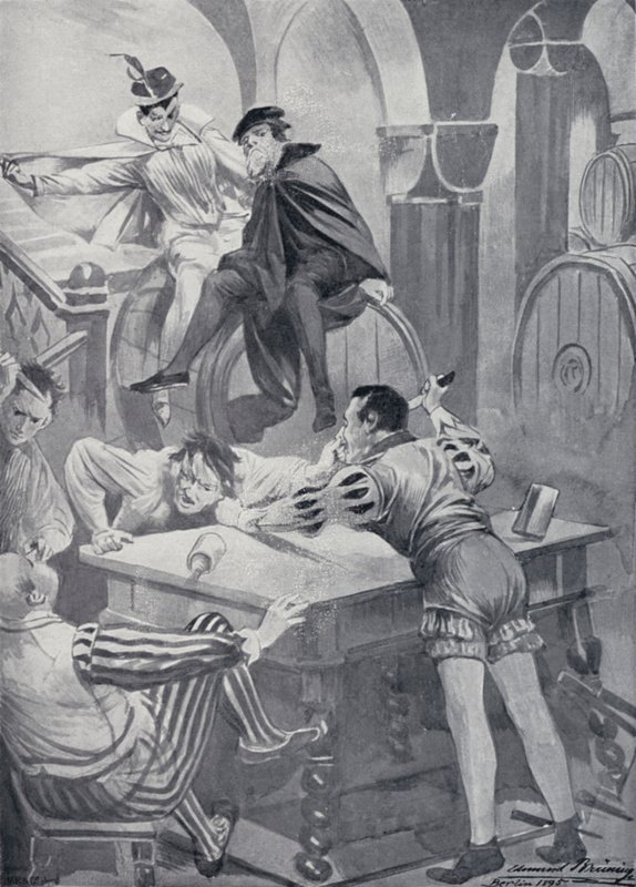 Kuvitus Goethes Faustille tekijältä Edmund Bruning