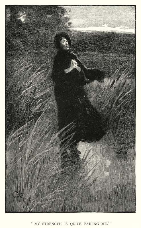 Charlotte Bronten kuvitus Jane Eyrelle (kaiverrus) tekijältä Edmund Henry Garrett