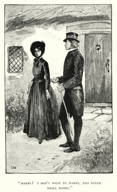 Charlotte Bronten kuvitus Jane Eyrelle (kaiverrus) tekijältä Edmund Henry Garrett
