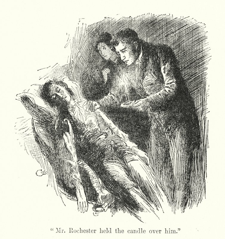 Charlotte Bronten kuvitus Jane Eyrelle (litho) tekijältä Edmund Henry Garrett