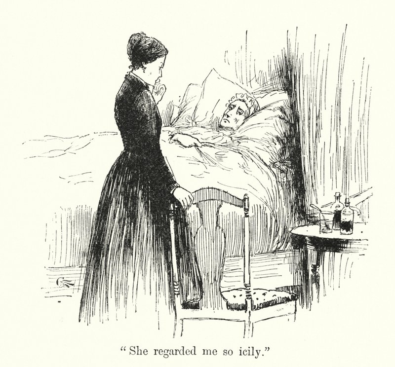 Charlotte Bronten kuvitus Jane Eyrelle (litho) tekijältä Edmund Henry Garrett