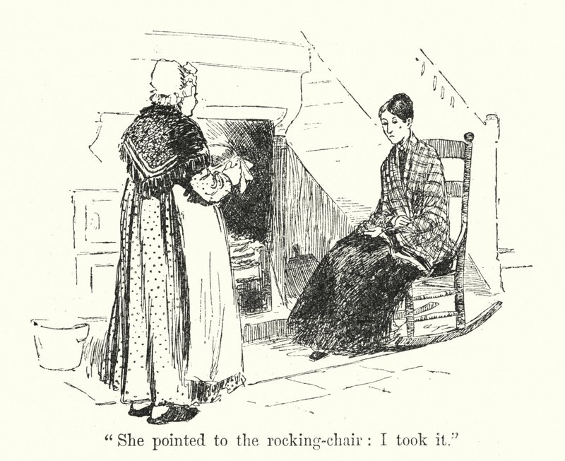 Charlotte Bronten kuvitus Jane Eyrelle (litho) tekijältä Edmund Henry Garrett