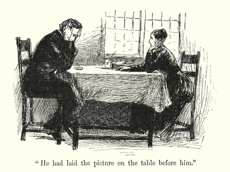 Charlotte Bronten kuvitus Jane Eyrelle (litho) tekijältä Edmund Henry Garrett