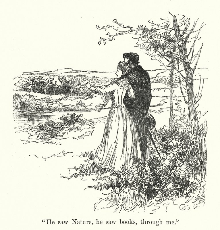 Charlotte Bronten kuvitus Jane Eyrelle (litho) tekijältä Edmund Henry Garrett