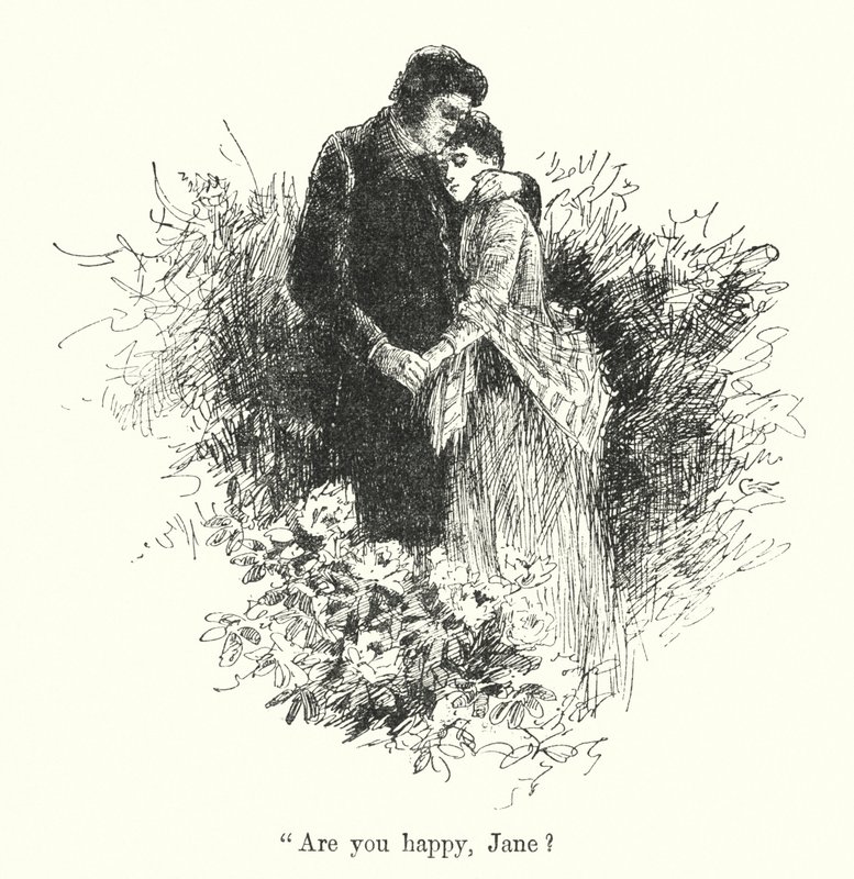 Charlotte Bronten kuvitus Jane Eyrelle (litho) tekijältä Edmund Henry Garrett